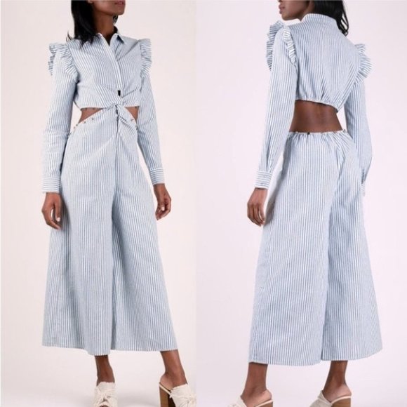 On The FLIP SIDE Striped Jumpsuit - Picture 1 of 3